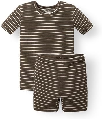AVAUMA Stripe Pattern Baby Boys Girls Pajama Set Kids Toddler Snug fit Ribbed by AVAUMA