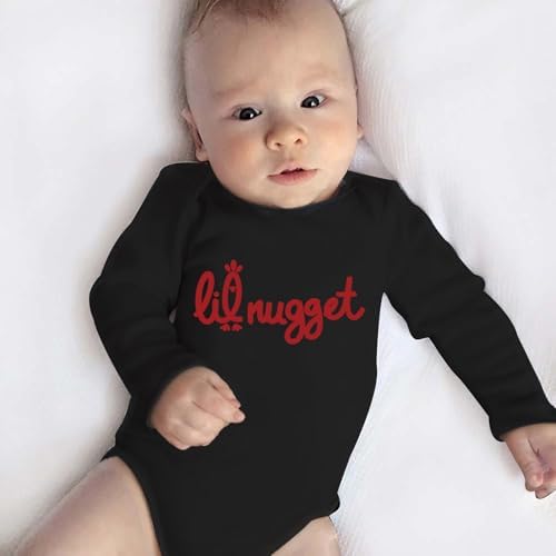 Little Nugget Bodysuit Baby Funny Lil Nugget Baby Bodysuit Chicken Bodysuits - Image 3