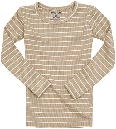 AVAUMA Stripe Pattern Baby Boys Girls Pajama Set Kids Toddler Snug fit Ribbed - Image 3