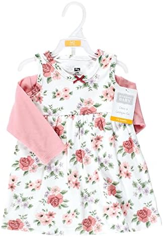 Hudson Baby Infant and Toddler Girls Cotton Dress and Cardigan Set - Image 2