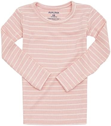AVAUMA Stripe Pattern Baby Boys Girls Pajama Set Kids Toddler Snug fit Ribbed - Image 3