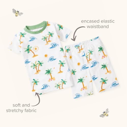 Burt's Bees Baby Unisex Organic Cotton Short Sleeve & Shorts PJ Set, 2-PC | - Image 7