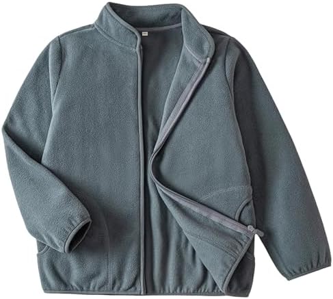 Toddler Boys Girls Fleece Jacket Lightweight Fall Spring 2-12 Years by EIGIOO