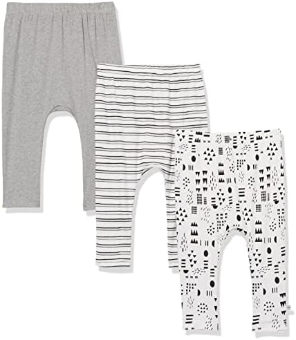HonestBaby Unisex-Baby Multipack Harem Pants Roomy Fit Pull on Bottoms 100% by HonestBaby