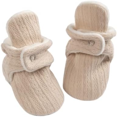 ohsofy Newborn Baby Cotton Booties Stay On Slipper Winter Warm Soft Shoes by ohsofy