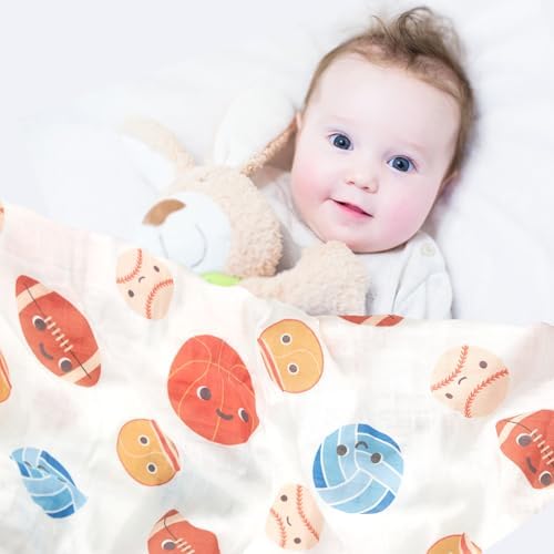 Baby Swaddle Blankets, Bamboo Muslin Receiving Blanket | 2-Pack, Lightweight & - Image 4