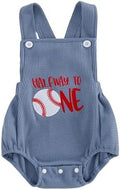 Honganda Baby Boy 1/2 Birthday Outfit Half Way to One Cake Smash Romper by Honganda