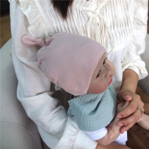 Silky Satin Lined Newborn Hat Hair Care Knot Beanie Hats - Image 7