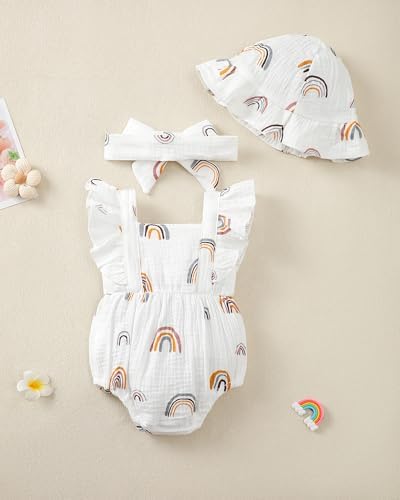 Renotemy Baby Girl Clothes Summer Newborn Girls Outfits Preemie-18Months - Image 2