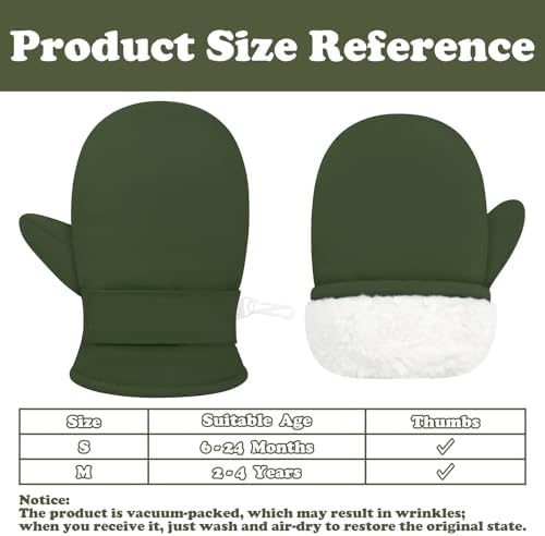 Sarfel Toddler Mittens Waterproof Toddler Gloves Baby Winter Mittens Toddler - Image 6