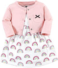 Hudson Baby Infant and Toddler Girls Cotton Dress and Cardigan Set by HudsonBaby