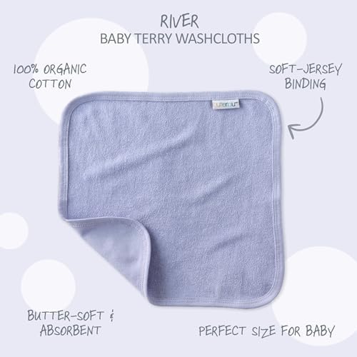 Butterblu River 10-Pack Baby Terry Washcloths 100% Organic Cotton Absorbent - Image 2