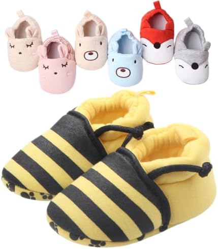 Baby Shoes Pink Leopard Baby Girl Slippers Non-Slip Soft Sole Toddler First by Unknown