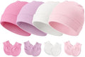 Newborn Baby Hats and Mittens Set by AQOKKA