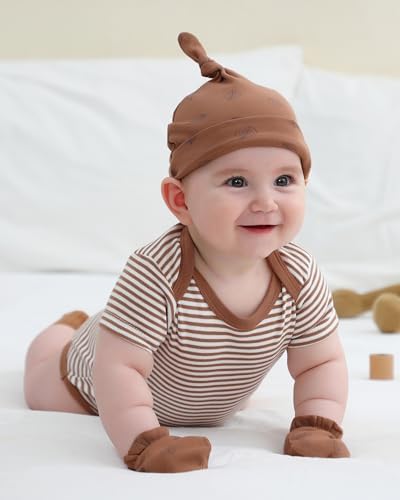Baby Hats Mittens and Socks Set Soft Cotton Newborn Hat Glove - Image 3