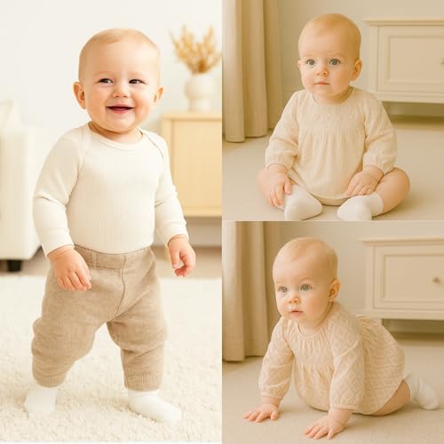 bistyle Baby Grip Ankle Socks 6 Pairs | Newborn Infant Toddlers Sock Organic - Image 2