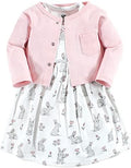 Hudson Baby Infant and Toddler Girls Cotton Dress and Cardigan Set by HudsonBaby