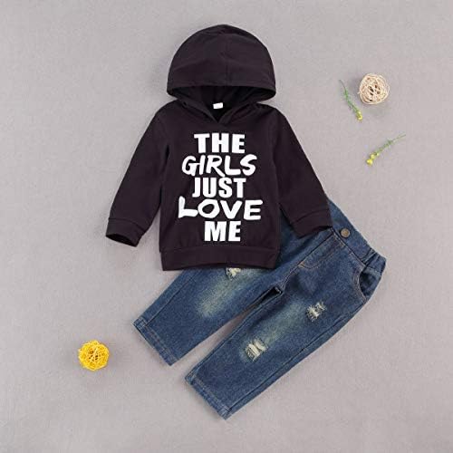 fhutpw Toddler Baby Boy Outfits Hoodie Sweatshirts & Jeans Clothes Set Fall - Image 2