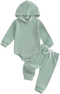Thorn Tree Newborn Unisex Baby Clothes Set Hooded Long Sleeve Bodysuit Stretchy by ThornTree