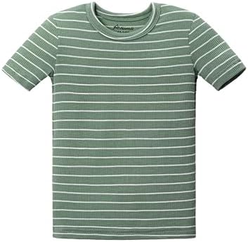 AVAUMA Stripe Pattern Baby Boys Girls Pajama Set Kids Toddler Snug fit Ribbed - Image 3