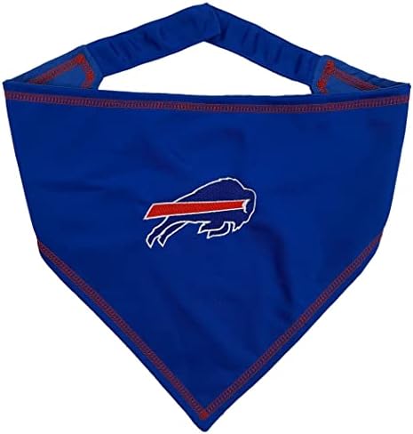Pets First NFL Buffalo Bills TIE Bandana, Small/Medium. Dog Bandana Scarf Bib by PETSFIRST
