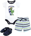 Hudson Baby Unisex Baby Cotton Bodysuit, Shorts and Shoe Set by HudsonBaby