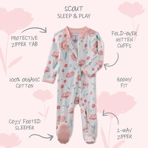 Butterblu Scout Sleep & Play 100% Organic Cotton Footed Zip Front PJs | GOTS - Image 2