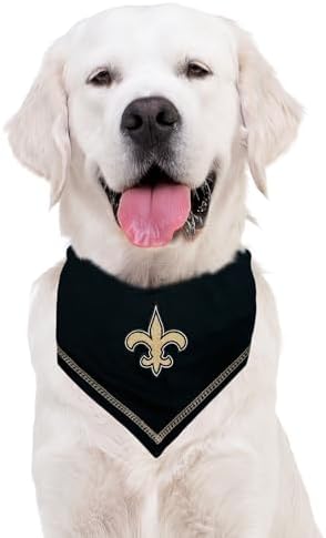 Pets First NFL New Orleans Saints TIE Bandana, Size Small/Medium. Dog Bandana - Image 4
