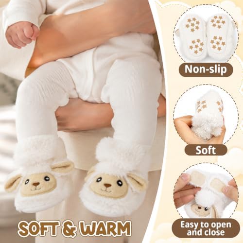 Baby Boys Girls Booties Newborn Baby Shoes Unisex Winter Warm Infant Slippers - Image 3