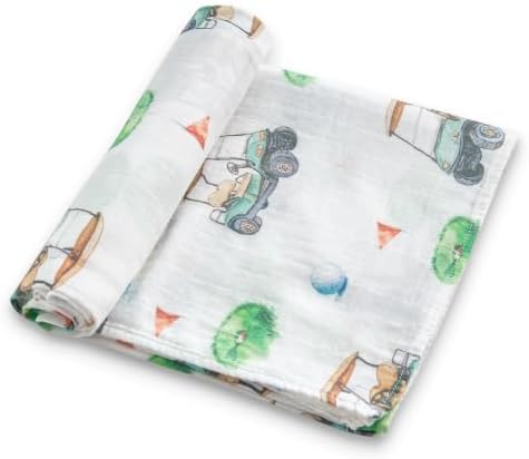 Baby Swaddle Blankets, Bamboo Muslin Receiving Blanket | 1-Pack, Lightweight & by IBESTOPIA