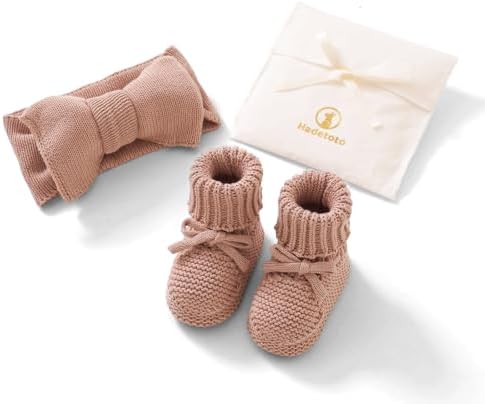 Hadetoto Baby Headband and Booties Set, 100% Organic Cotton by Hadetoto