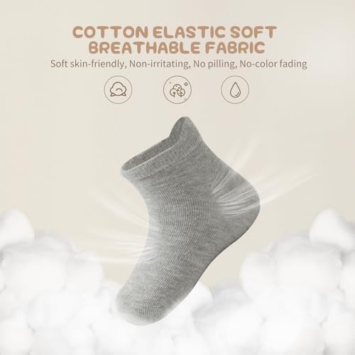 Aroveea Toddler Socks Non Slip Grip Ankle Baby 12 Pack - Image 3