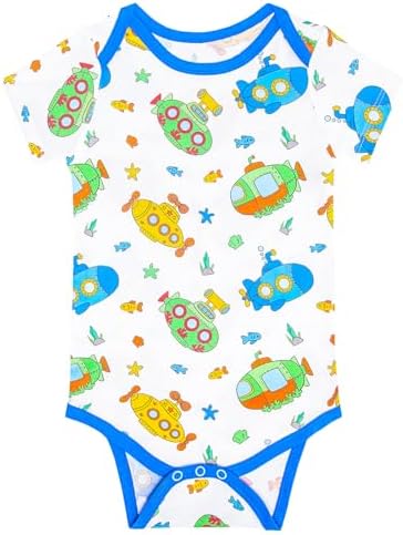 Kids Rayon of Bamboo Pajamas Set Short Sleeve Button Shorts Ages 0-24 by GUISBY