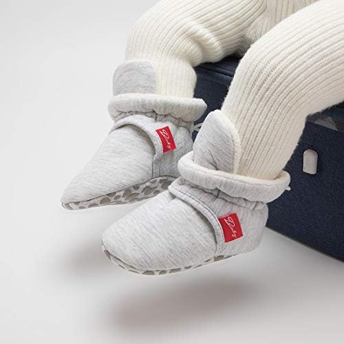 ohsofy Newborn Baby Cotton Booties Stay On Slipper Winter Warm Soft Shoes - Image 2