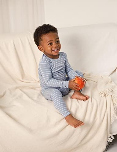 AVAUMA Stripe Pattern Baby Boys Girls Pajama Set Kids Toddler Snug fit Ribbed - Image 4