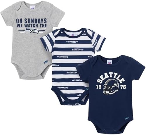 Gerber NFL Baby Boys 3-Pack Onesie Bodysuit by Gerber