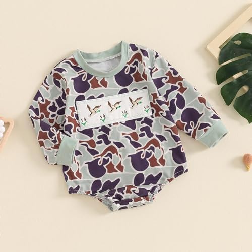 VISGOGO Newborn Infant Baby Boy Oversized Romper Sweater Bodysuits Coming Home - Image 3