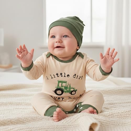 GRNSHTS Newborn Baby Boy Romper Coming Home Outfits Letter Print Bodysuit - Image 2