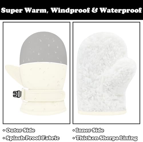 Sarfel Toddler Mittens Waterproof Toddler Gloves Baby Winter Mittens Toddler - Image 2