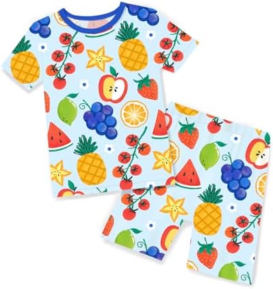 babee Reshinee Bamboo Viscose Toddler Boys Pajamas Set, Short Sleeve Kids by babeeReshinee