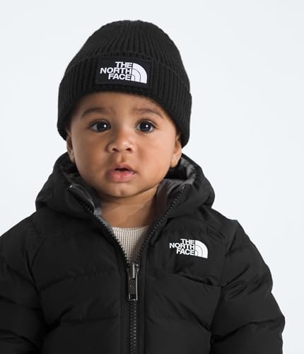The North Face Kids' Baby Logo Box Beanie | Woven Logo Patch, Cuffed Design - Image 2
