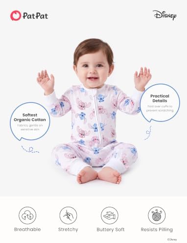 Disney Baby Organic Cotton Zip Footie Clothes Romper Outfit - Image 6