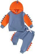 Infant Baby Boy Fall Winter Clothes Outfit Hooded Long Sweatshirt Pant Set by LIOMENGZI