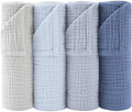 Susurration Muslin Burp Cloths 24x24 Inches Ultra Soft 100% Cotton | 4 Pack by Susurration