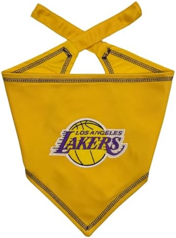 Pets First NBA LA Lakers TIE Bandana, Size Large/X-Large. Dog Bandana Scarf Bib by PETSFIRST