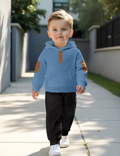 Oranchids Toddler Baby Boy Clothes Long Sleeve Hoodie Sweatshirt Tops and Pants - Image 2