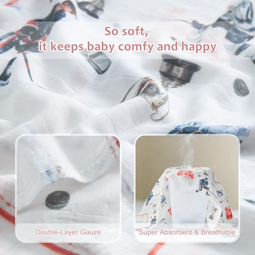 Baby Swaddle Blankets, Bamboo Muslin Receiving Blanket | 1-Pack, Lightweight & - Image 3