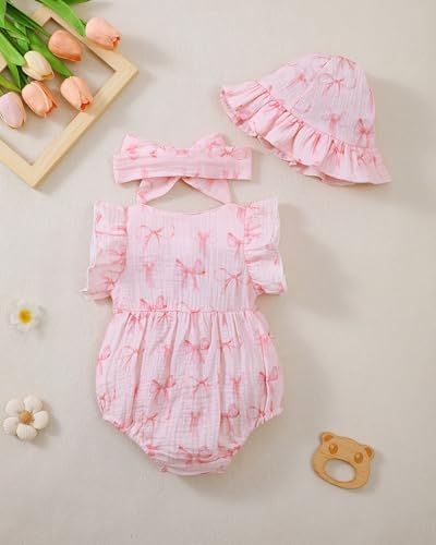 Renotemy Baby Girl Clothes Summer Newborn Girls Outfits Preemie-18Months - Image 3