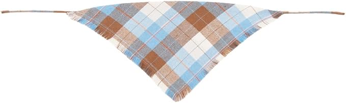 Fall Dog Bandana Autumn Thanksgiving Plaid Reversible Triangle Bibs Scarf - Image 2