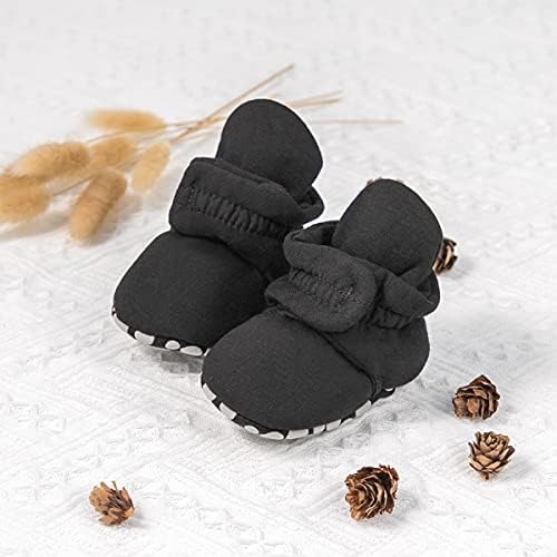 ohsofy Newborn Baby Cotton Booties Stay On Slipper Winter Warm Soft Shoes - Image 3